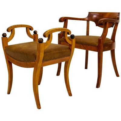 Swedish Desk Chair Birch Lacquered Mahogany Brown Sweden 1920s