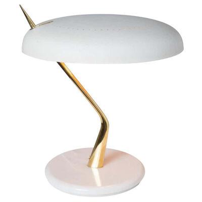 1950s Oscar Torlasco Marble and Metal Table Lamp for Lumen Milano