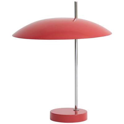 Pierre Disderot Model #1013 Table Lamp in Red and Chrome for Disderot, France