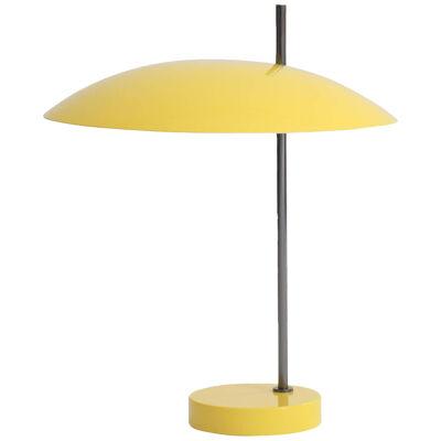 Pierre Disderot Model #1013 Table Lamp in Yellow & Gunmetal for Disderot, France
