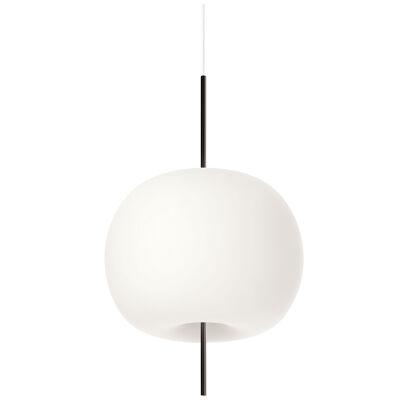 Large 'Kushi' Opaline Glass and Metal Suspension Lamp for KDLN