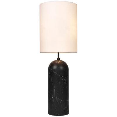 'Gravity XL High' Floor Lamp for Gubi in Black Marble with White Shade