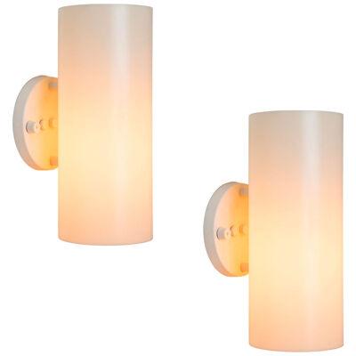 Pair of Large 1960s Paul Mayen Cylindrical Wall Lamps for Habitat