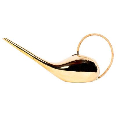 Carl Auböck #3632 Watering Can in Polished Brass and Cane