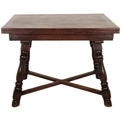 French Country Draw Leaf Table in Walnut, circa 1880
