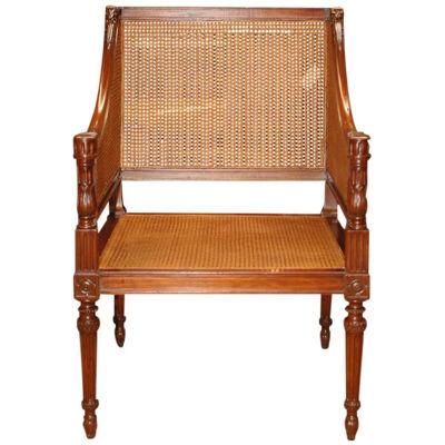 Mid 19th Century Large Caned Bergere Chair