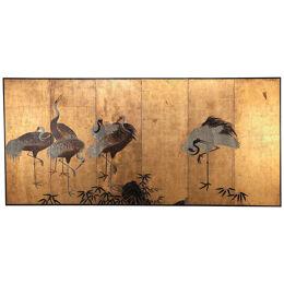 Crane Screen, Japan circa 19th century