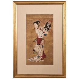 Edo Period Painting of a Beauty, Japan circa 1820