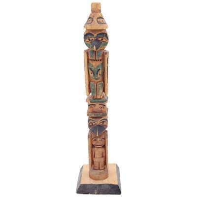 Early 20th Century Model of Totem Pole, NW Coast America