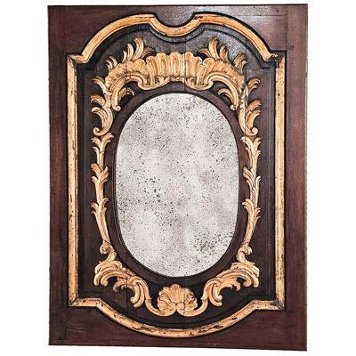 Large Spanish Baroque Boiserie Panel, Now with Mirror, circa 1760
