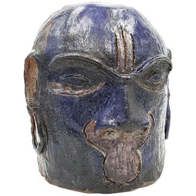 Californian Large Figurative Experimental Coil-Built Totem Head