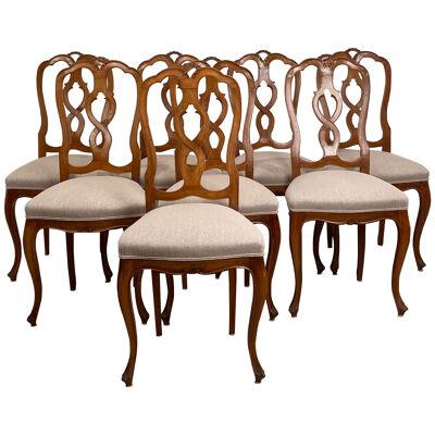 Eight Pearwood Continental Dining Chairs, circa 1890