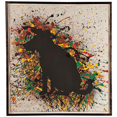 David Gilhooly, "Jackson Pollock's Dog, A Shadow of His Former Self", 1987
