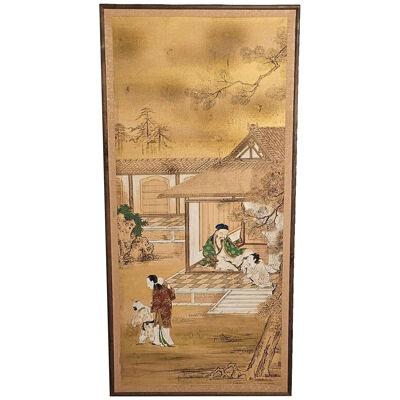 Large Meiji Painting, Japan circa 1870