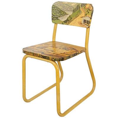 Painted Decorated Vintage Chair, circa 1960