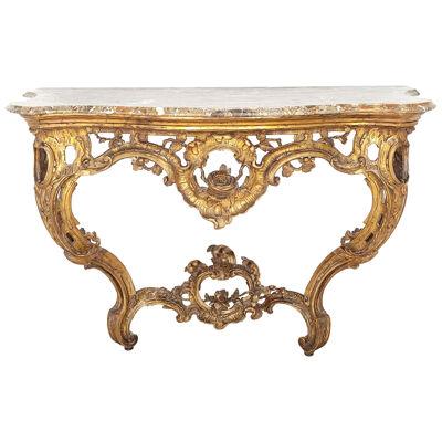 Louis XV Giltwood Console, Italy, 18th century