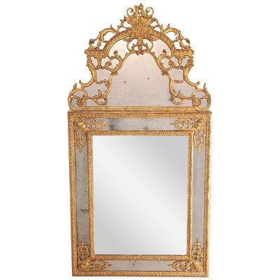 Régence Style Giltwood Mirror, Italy circa 1920