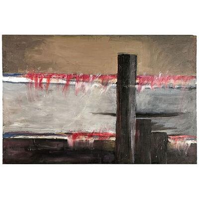 Abstract Painting by H. Krell, circa 1950