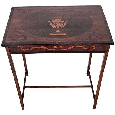 Neoclassical Dutch Side Table Inlaid with Mixed Woods, circa 1840