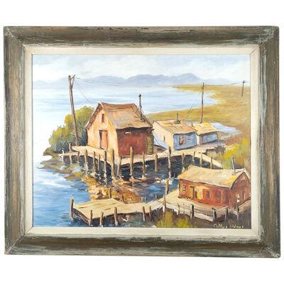 20th Century Californian Painting by Clifford Holmes, "Benicia"