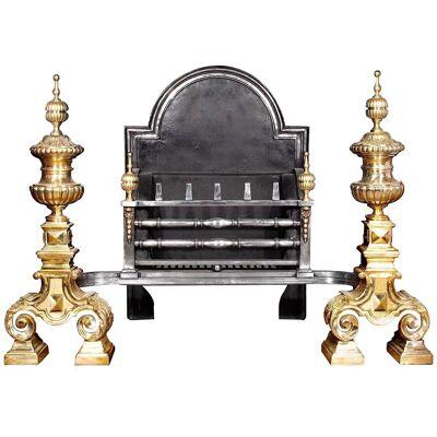 A Large Baroque Style Victorian Fire Grate