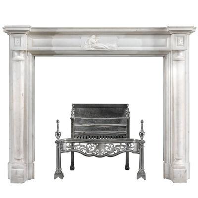 Antique Regency Fireplace with Columns 