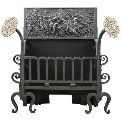 A Cast Iron Arts And Crafts Fire Grate