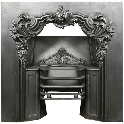 A Large Cast Iron Crested Victorian Insert