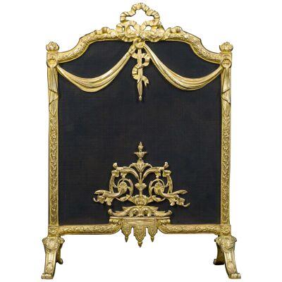 Gilt Bronze French Louis XVI Firescreen