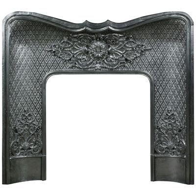 A French cast iron fireplace insert