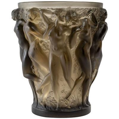 1926 René Lalique - Vase Bacchantes Grey Smoked Topaz Glass