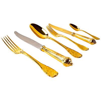 Puiforcat - Elysée Vermeil Sterling Silver Flatware Cutlery Set - 70 Pieces
