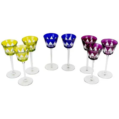 Baccarat - Set Of Glasses Caracas Colored Crystal