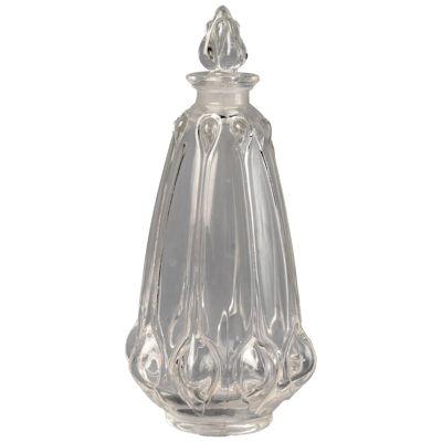 1912 René Lalique - Perfume Bottle Olive Clear Glass
