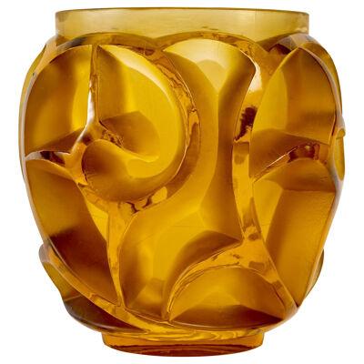 1926 René Lalique - Vase Tourbillons Amber Yellow Glass