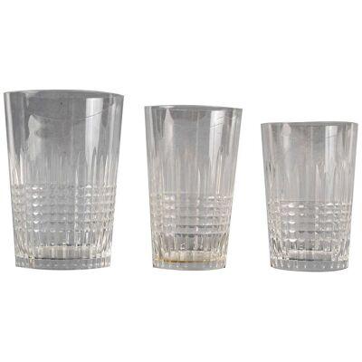 Baccarat - Set Of Glasses Goblets Tumblers Nancy Crystal - 24 Pieces