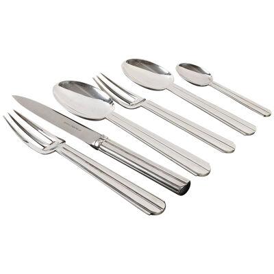 Jean E. Puiforcat - Set Of Flatware Cutlery Chantaco Plated Silver - 48 Pieces