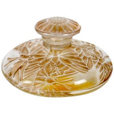 1912 René Lalique - Perfume Bottle Misti Glass With Sepia Patina For L.T Piver