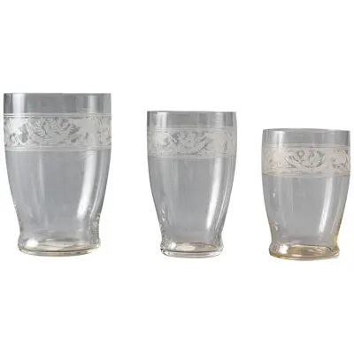 Baccarat - Tumblers Glasses Set Swans Crystal - 32 Pieces