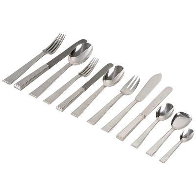 Tetard Freres - Cutlery Flatware Set Art Deco Sterling Silver In Case 154 Pieces