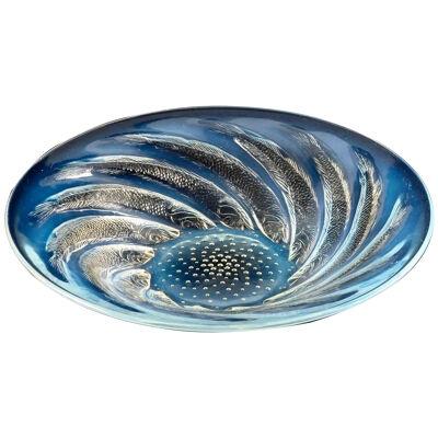 1931 René Lalique - Bowl Plate Poissons Opalescent Glass