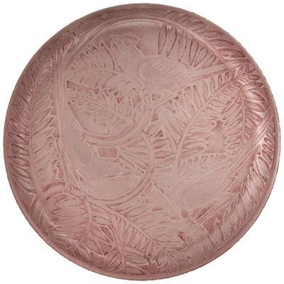 1924 René Lalique - Box Vaucluse Frosted Glass With Pink Patina