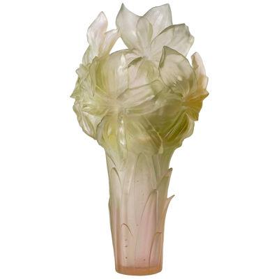 Daum France - Vase Magnum Amaryllis Crystal - Numbered Limited Edition
