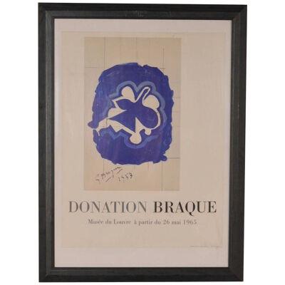 1965s Lithography by Georges Braque for Louvre Museum, Printed by Mourlot