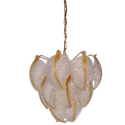 1960s Murano Glass Ceiling Lamp by Mazzega, Italy