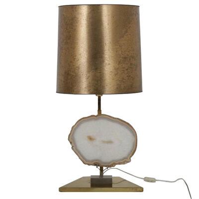 Agate Table Lamp from Belgium, 1970