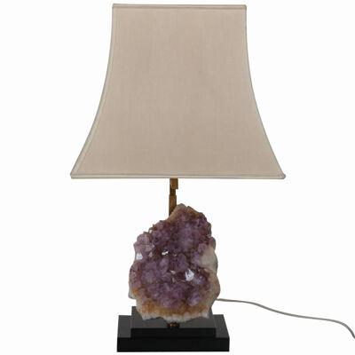 Amethyst Table Lamp in the style of Willy Daro, Belgium 1970