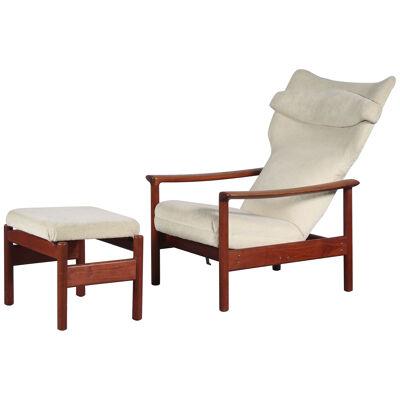 “Rock Royal” Lounge Chair with Ottoman by Sven Ivar Dysthe, Norway 1960