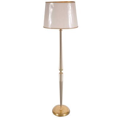1940s Murano Glass Floor Lamp in the Manner of Barovier e Toso