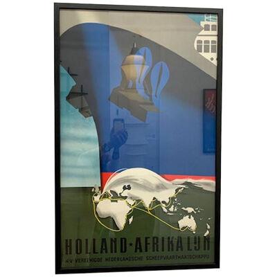 “Holland-Afrika Lijn” Poster by Reyn Dirksen, Netherlands 1955